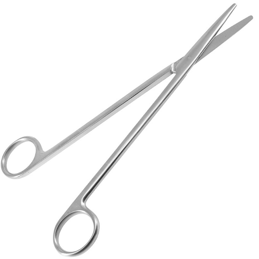 Tesoura Metzembaum Aço Inoxidável Tamanho 18 cm Reta ABC Instrumentos Cirúrgicos 