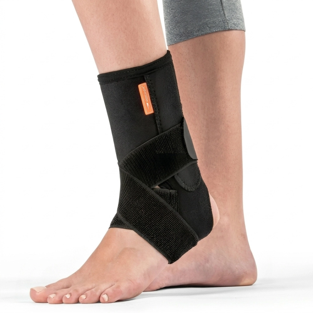 Tornozeleira Estabilizadora de Tornozelo Ajustável Bilateral Hidrolight, ideal para proporcionar suporte, compressão e estabilidade ao tornozelo, auxiliando na prevenção de lesões e na proteção durante atividades físicas, esportivas e movimentos do dia a dia.