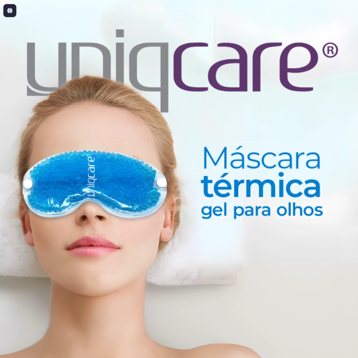 Máscara Térmica de Gel para Olhos Fechados Uniqmed