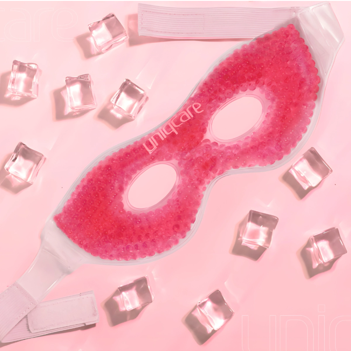 Máscara Térmica de Gel Para Aberto Rosa Olhos Uniqmed