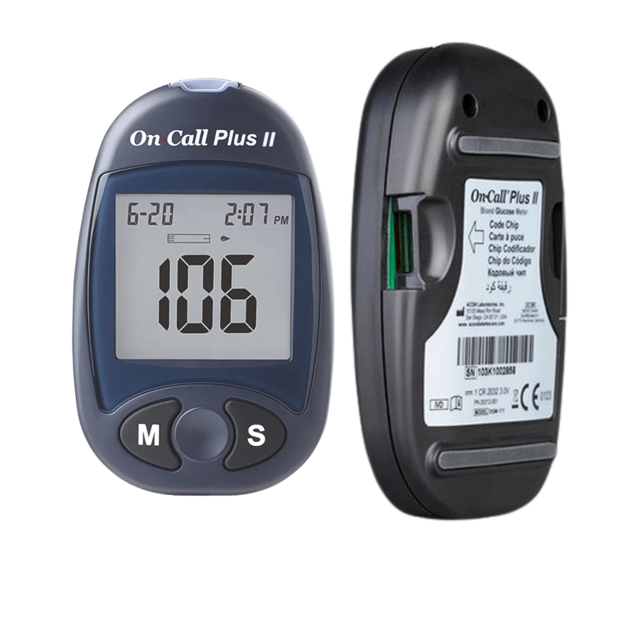Medidos de Glicemia Glicose On Call Plus II 