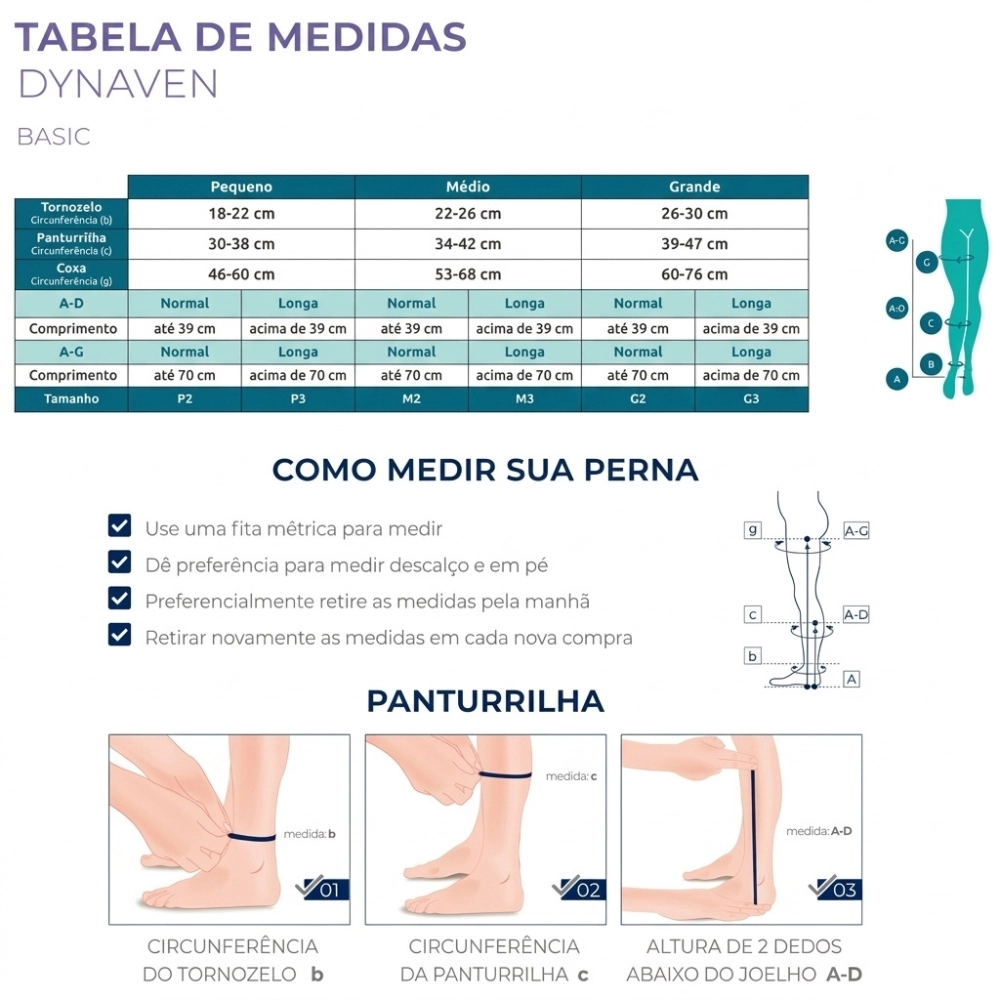 Meia de Compressão Elastica Panturilha 3/4 Basic 20-30 Ponteira Aberta Sigvaris