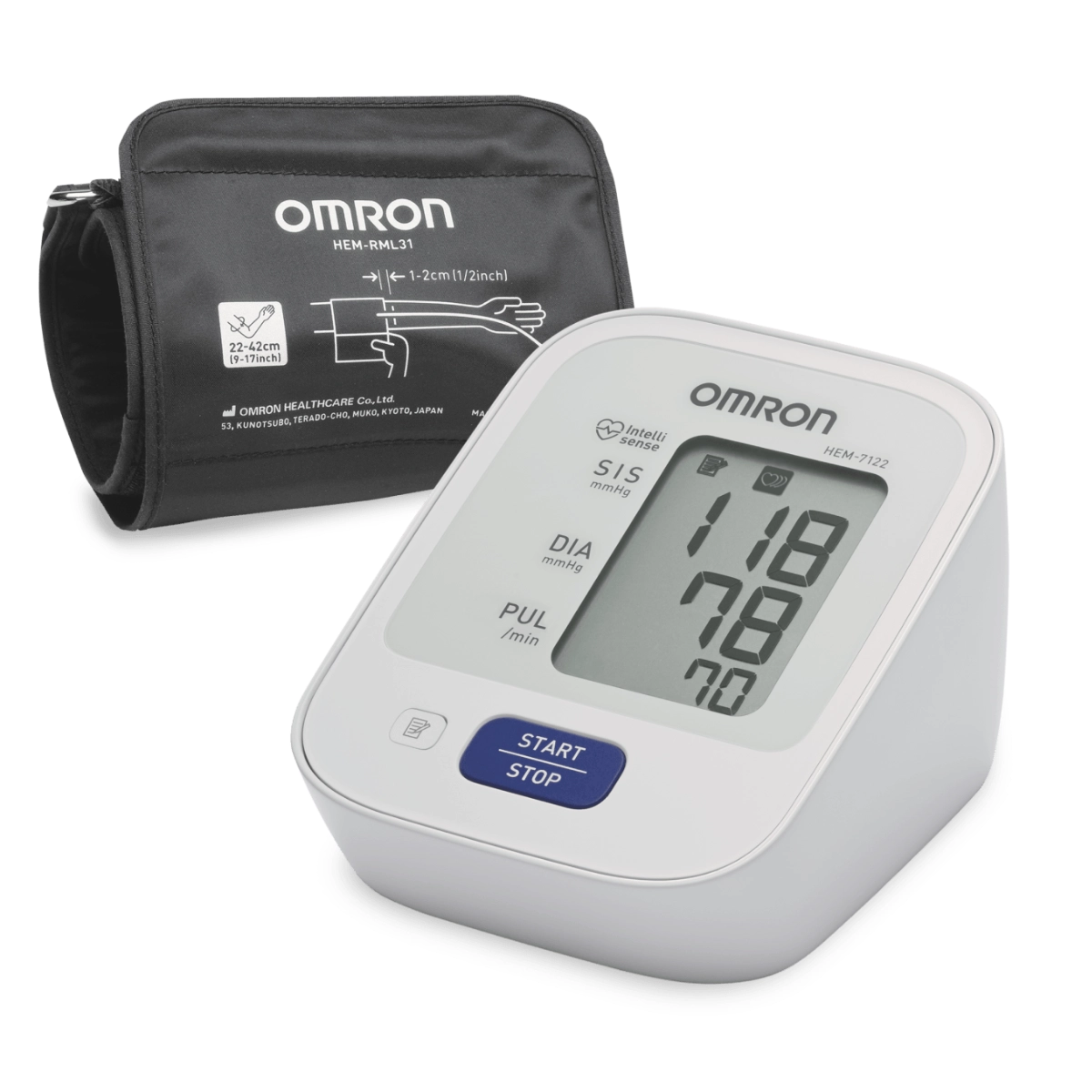 Aparelho de Pressão Automático de Braço Omron HEM7122