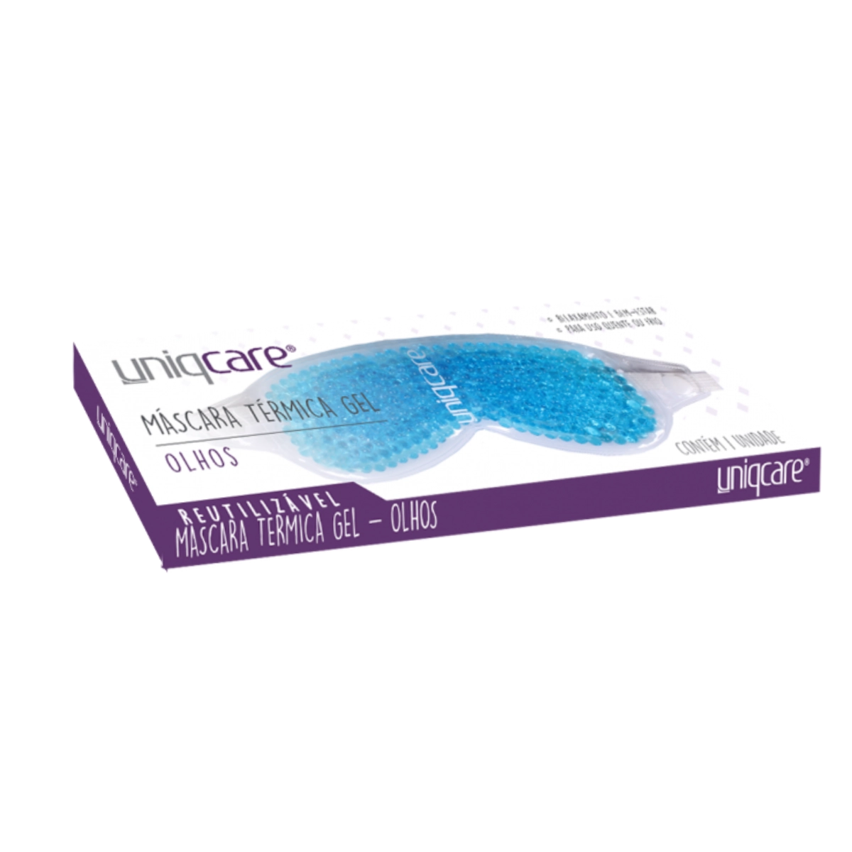 Máscara Térmica de Gel para Olhos Fechados Uniqmed