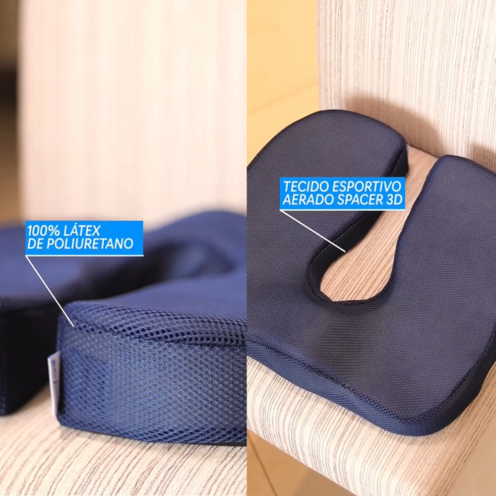 Almofada Assento Ortepedica Anatomica Para Conforto Da Prostata Pos Operatorio 44 x 37 x 7 Cm Perfetto 201928