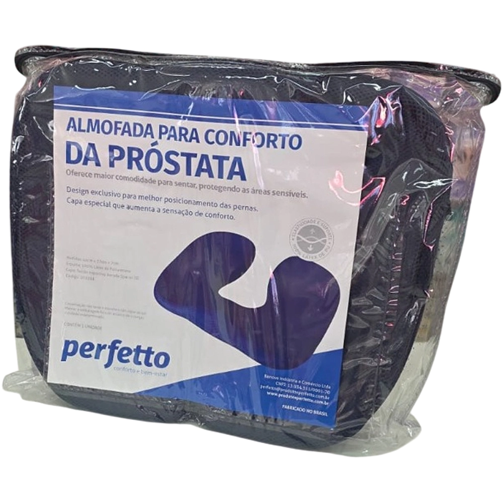 Almofada Assento Ortepedica Anatomica Para Conforto Da Prostata Pos Operatorio 44 x 37 x 7 Cm Perfetto 201928