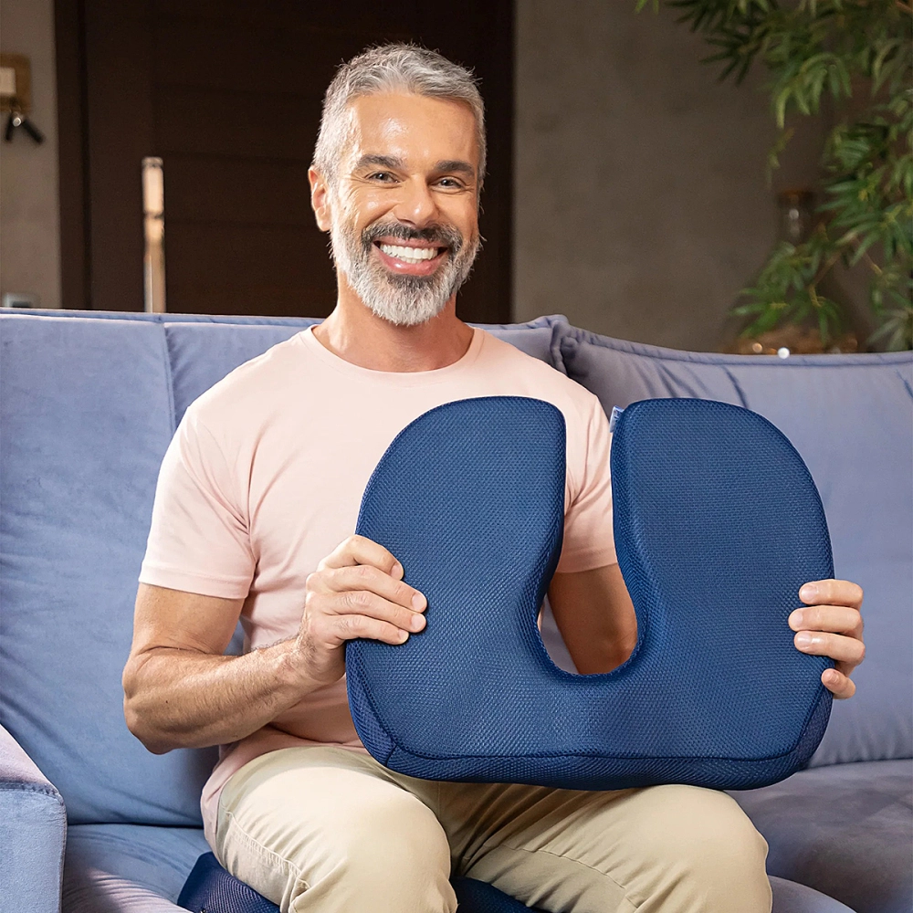 Almofada Assento Ortepedica Anatomica Para Conforto Da Prostata Pos Operatorio 44 x 37 x 7 Cm Perfetto 201928