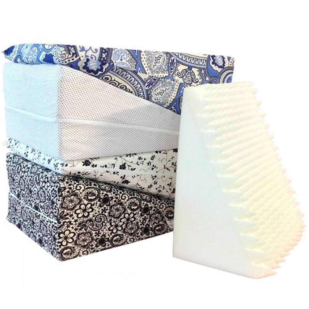 Almofada Espuma Encosto Triangular Multiuso Anti Varizes Pós Operatório Amamentação Refluxo Postura Ortopédico Cervical Lombar + Capa Natural Home Care