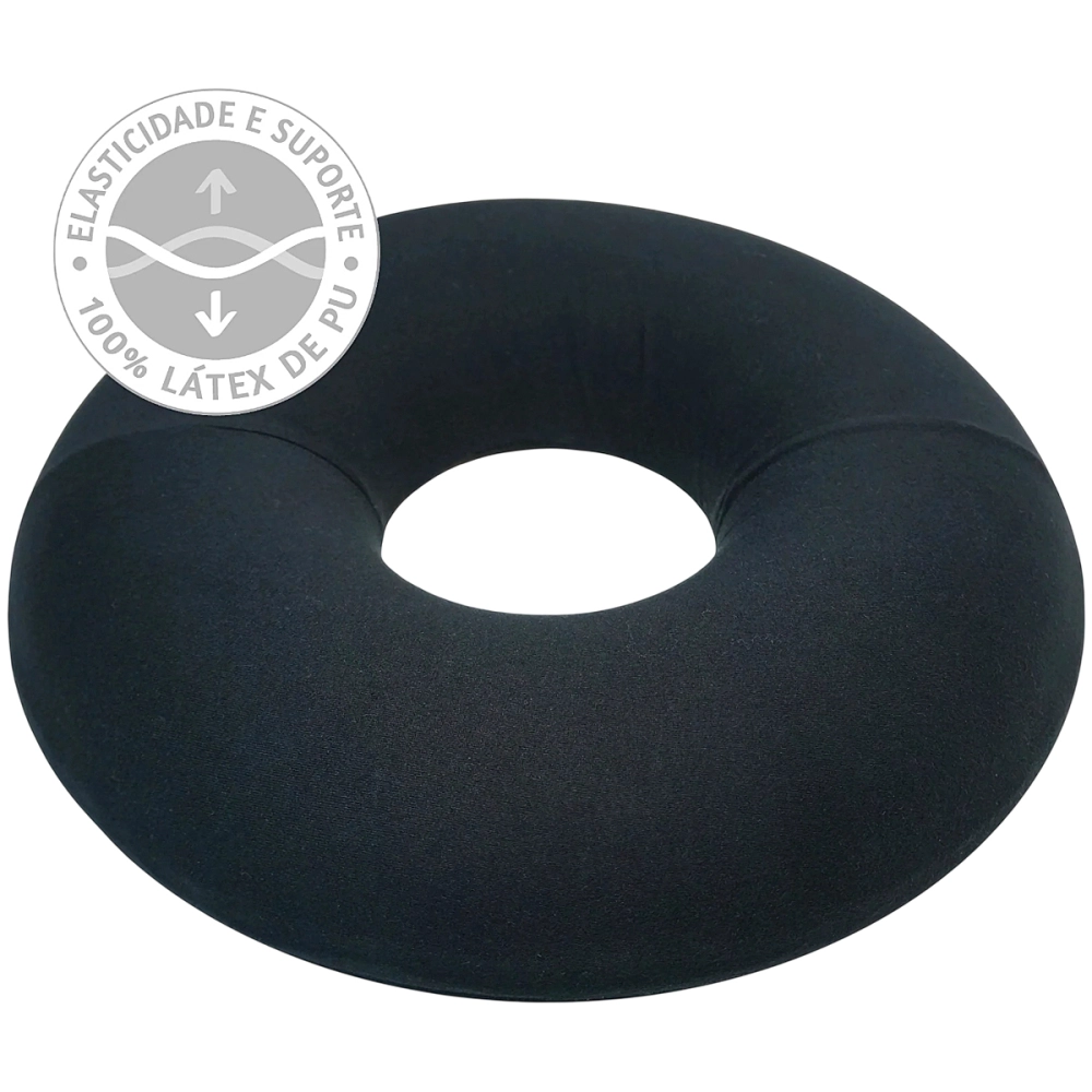 Assento Almofada Soft Preto Para Alivio De Pressao em Areas Sensiveis Tamanho Grande 40 x 13 x 7 Cm Perfetto 209078