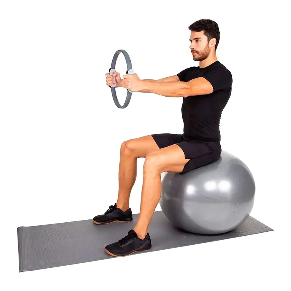 Anel De Pilates Yoga Arco Tonificador Flexível Fisioterapia Exercícios Fitness Circulo ALUX Pro Sports
