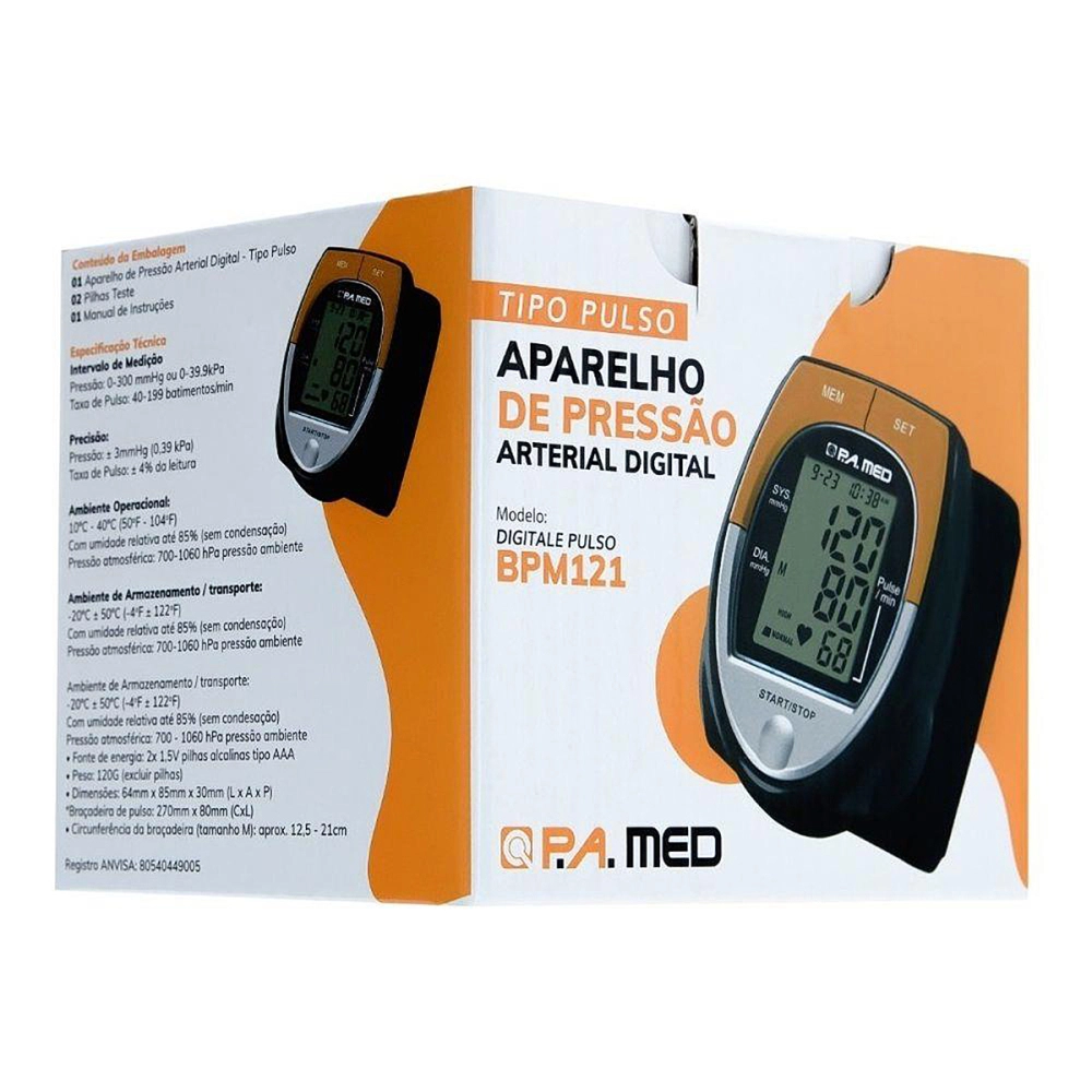 Aparelho medidor indicador de pressão prático pulso simples digital automático fácil promoção oferta 5 anos de garantia