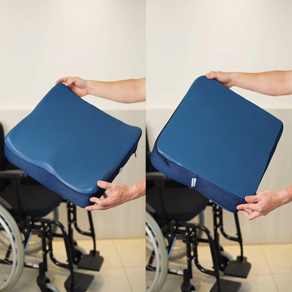 Almofada Assento Espuma Com Densidade Ultra Firme E Base Antiderrapante Para Cadeiras De Rodas 44 x 40 x 10 Cm Ortopur 44 Perfetto 209135