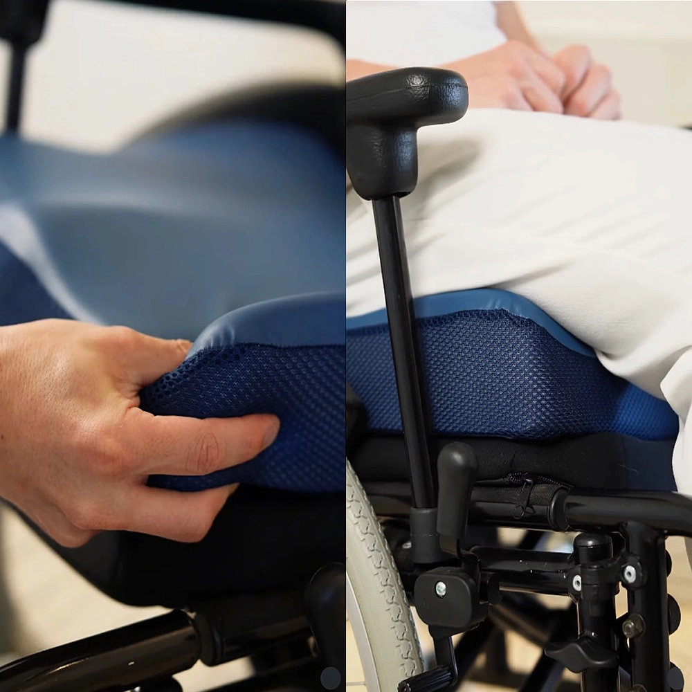 Almofada Assento Espuma Com Densidade Ultra Firme E Base Antiderrapante Para Cadeiras De Rodas 44 x 40 x 10 Cm Ortopur 44 Perfetto 209135