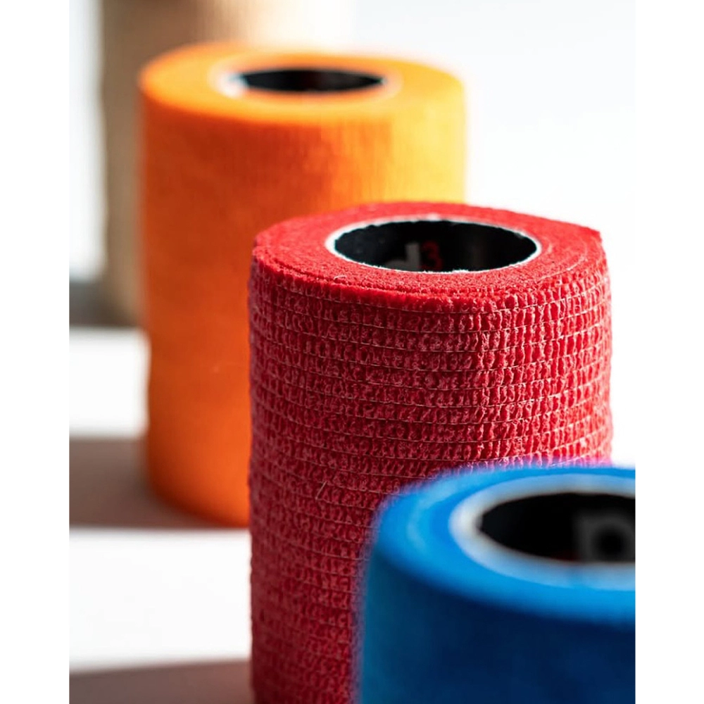 Bandagem Elástica Adesiva Autoaderente Coesiva Coban Imobilização Compressão Resistente 100MM x 5 M D3 Tape