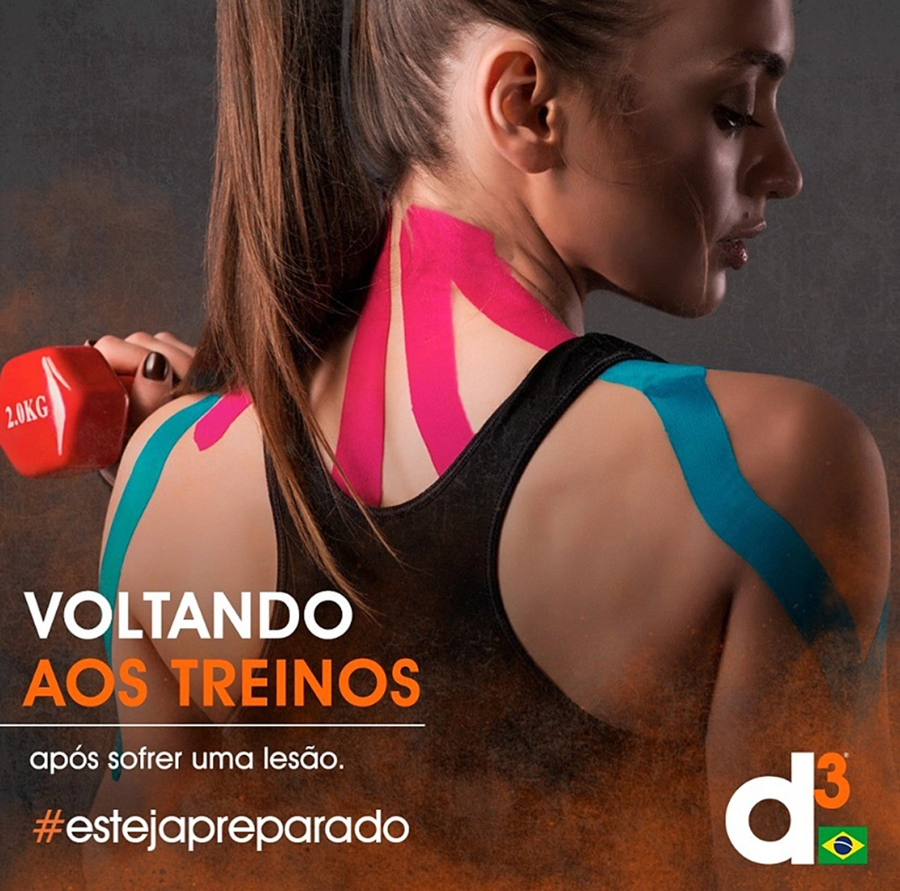 Bandagem Fita Rolo Elástica Adesiva Autoaderente Funcional Kinesiológica Premium K6.0 Esportiva 5 CM x 6 M D3 Tape      