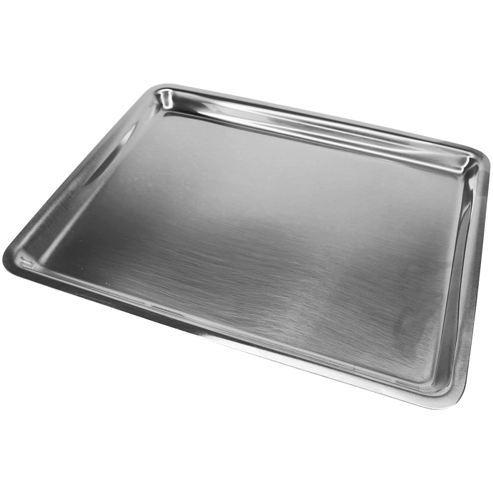 Bandeja Retangular Para Instrumentos Equipamentos Cirúrgicos Em Aço Inox Mileniun FAVA 22 x 17 x 1,5 cm