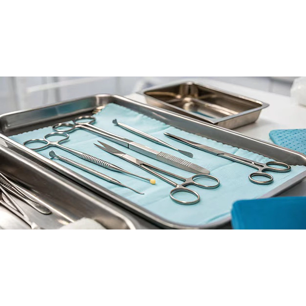 Bandeja Retangular Para Instrumentos Equipamentos Cirúrgicos Em Aço Inox Mileniun FAVA 30 X 20 X 4 CM