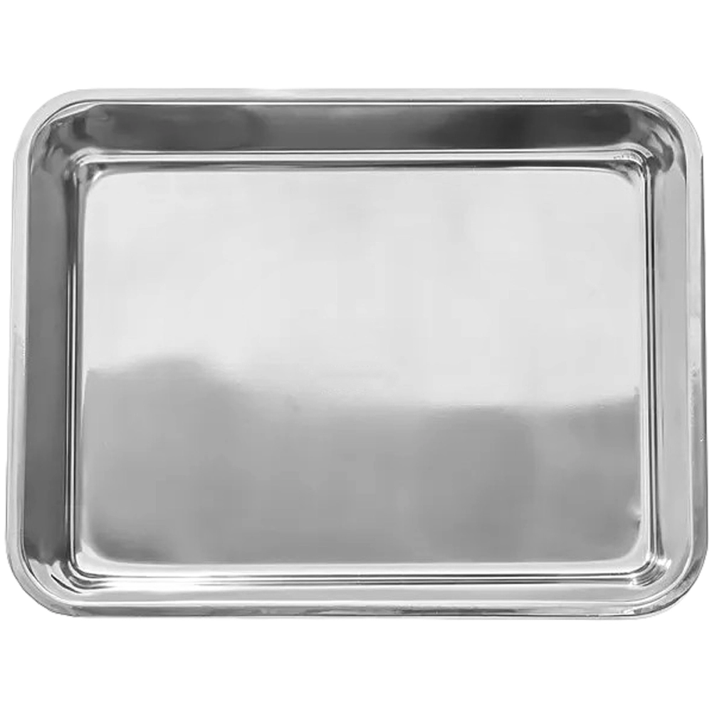 Bandeja Retangular Para Instrumentos Equipamentos Cirúrgicos Em Aço Inox Mileniun FAVA 30 X 20 X 4 CM