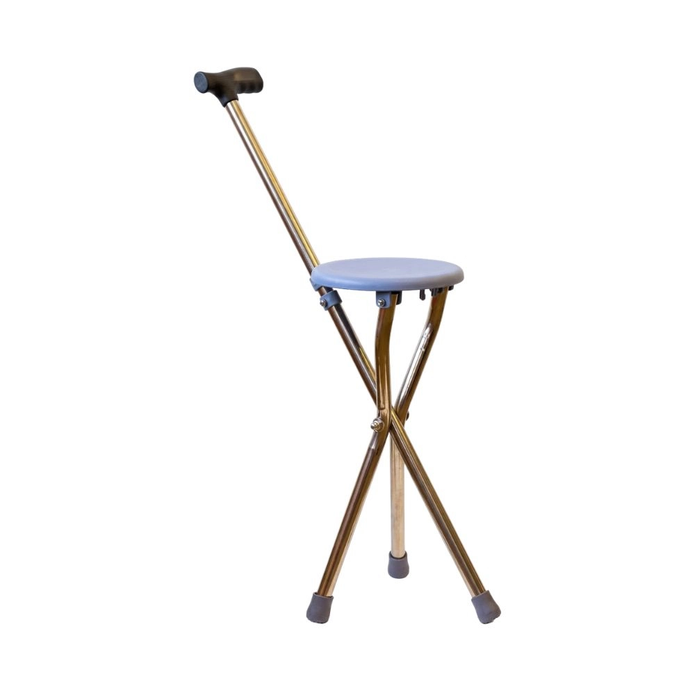 Bengala Banquinho 2 em 1 Dobravel 150kg Longevitech 