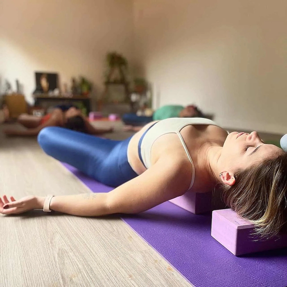 Bloco de Yoga Para Exercícios Alongamento Pilates Meditação Tijolo Funcional Alongamento Ioga 23 x 15 x 7 cm Alux