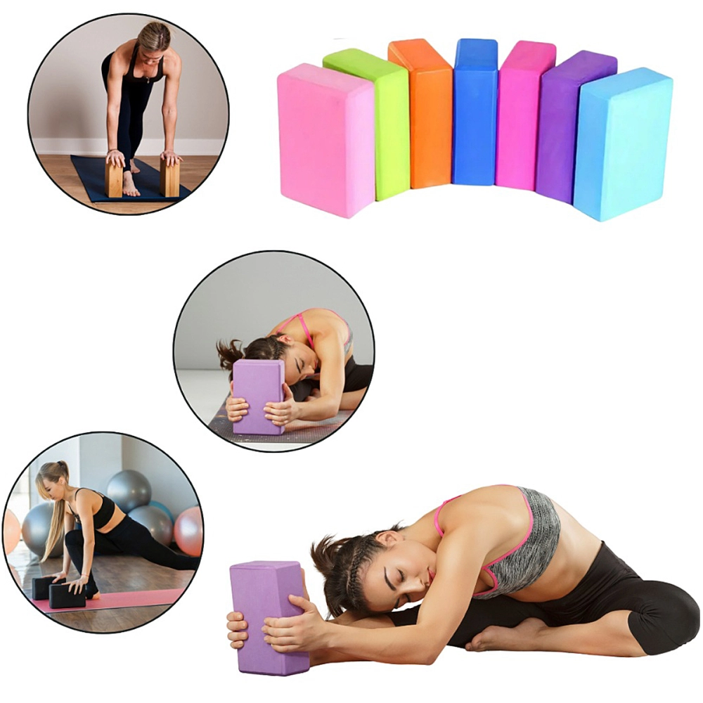 Bloco de Yoga Para Exercícios Alongamento Pilates Meditação Tijolo Funcional Alongamento Ioga 23 x 15 x 7 cm Alux
