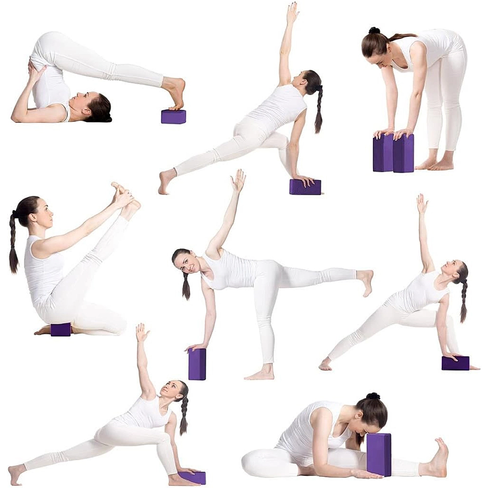Bloco de Yoga Para Exercícios Alongamento Pilates Meditação Tijolo Funcional Alongamento Ioga 23 x 15 x 7 cm Alux
