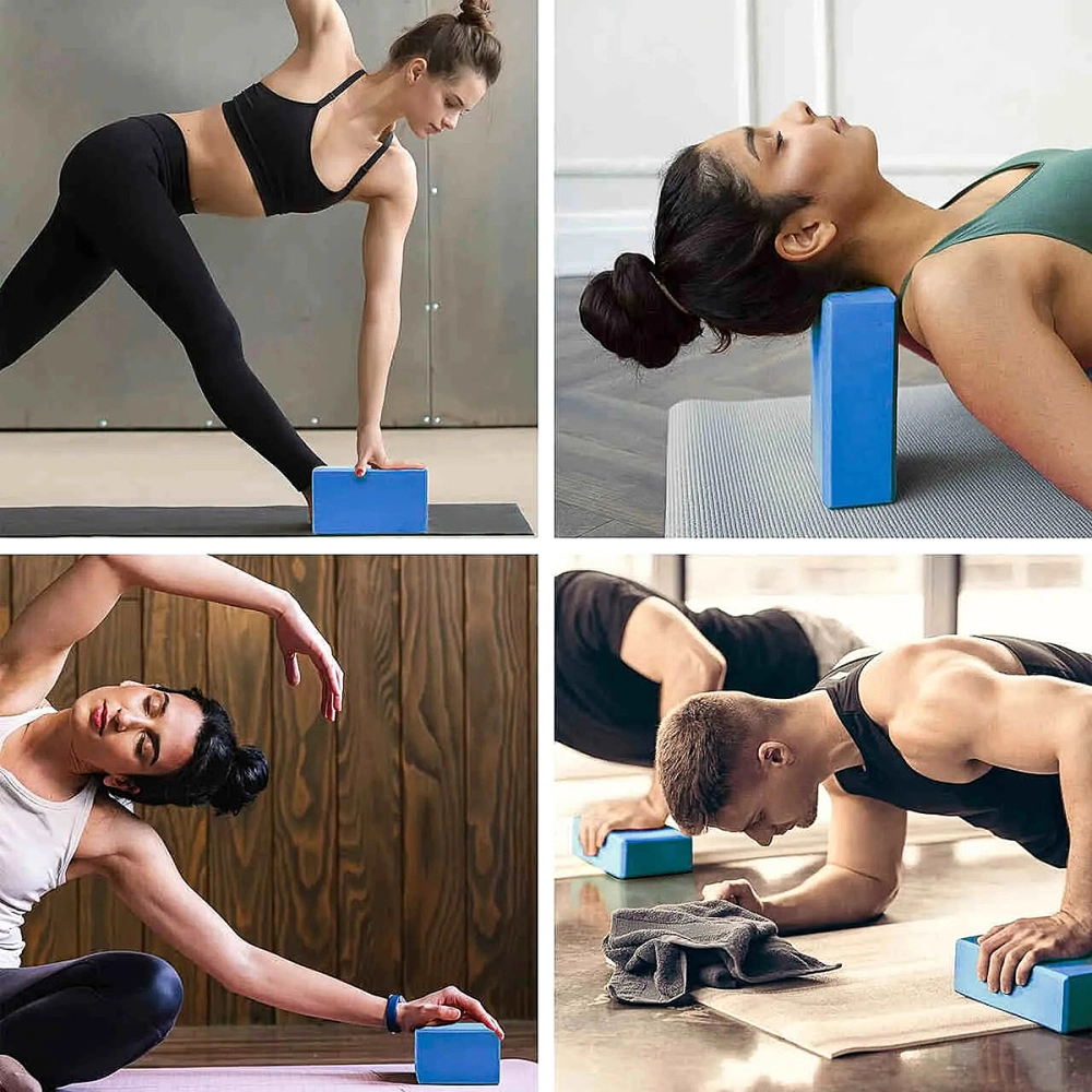 Bloco de Yoga Para Exercícios Alongamento Pilates Meditação Tijolo Funcional Alongamento Ioga 23 x 15 x 7 cm Alux