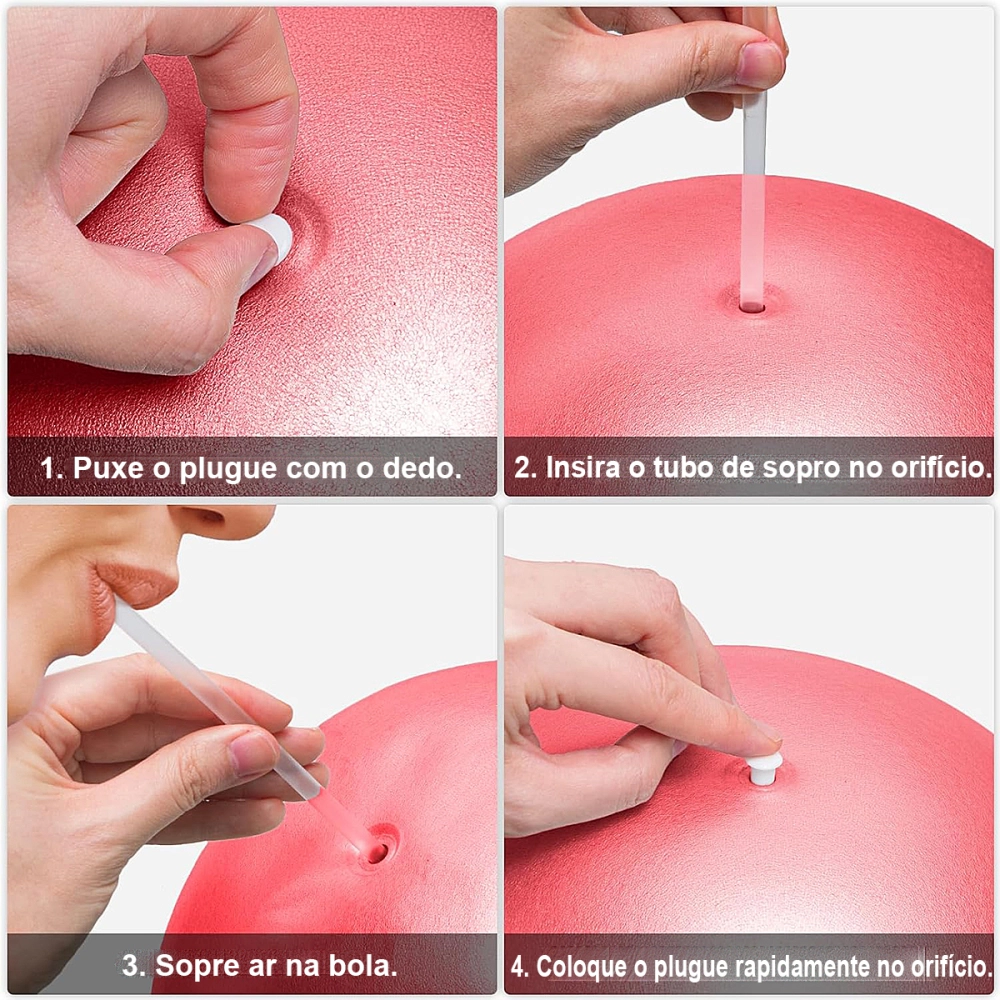 Bola Inflável Para Ginástica Exercícios Yoga Pilates Fisioterapia Overball 25 cm ALUX