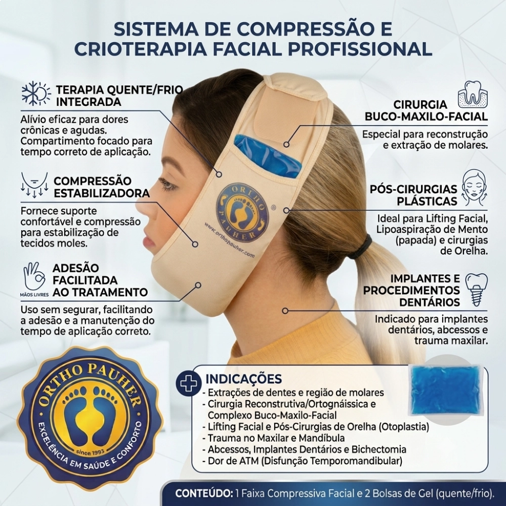 Bolsa Termica Quente e Fria de Gel Facial Ortho Pauher 