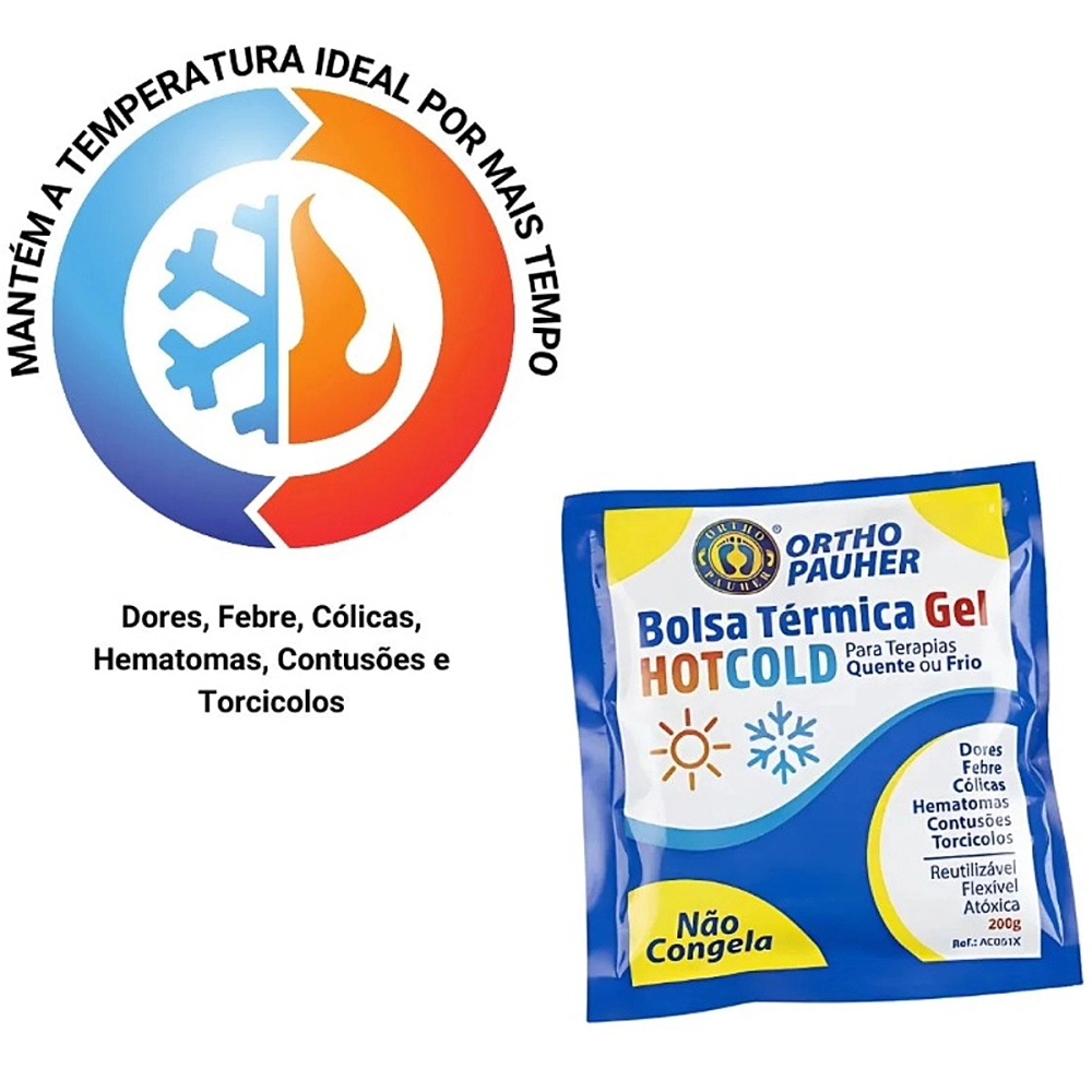 Bolsa Térmica Compressa Quente Frio Não Congela Termo Gel Ortho Pauher