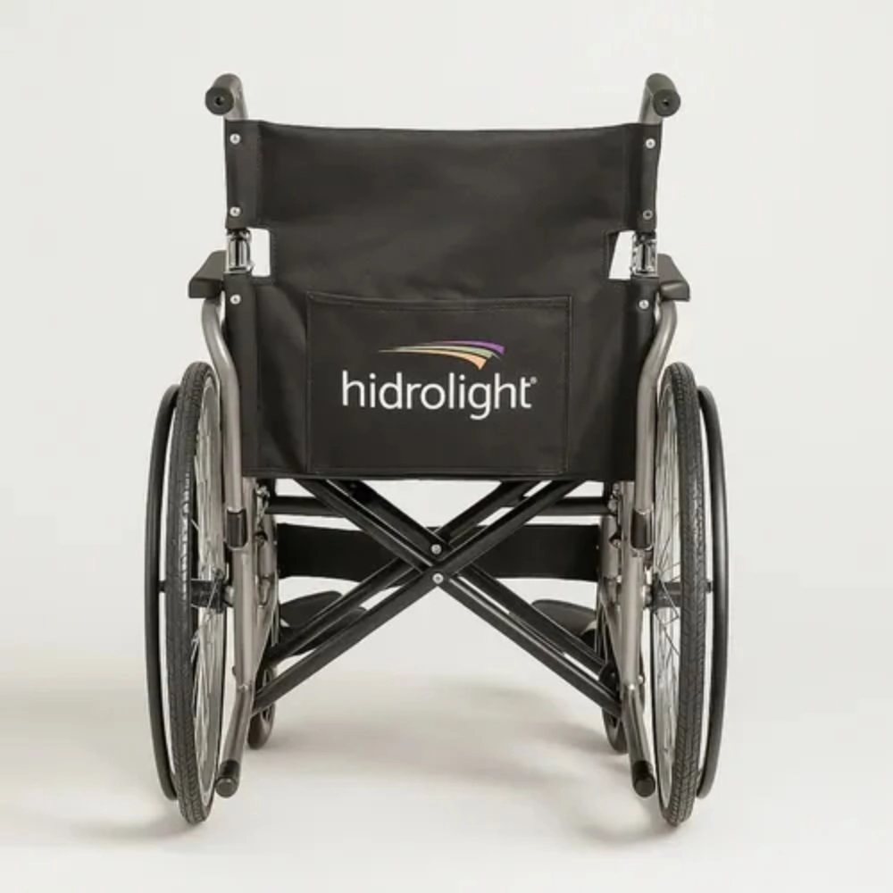 Cadeira de Rodas 125kg Aço Carbonico Basic Hidrolight 