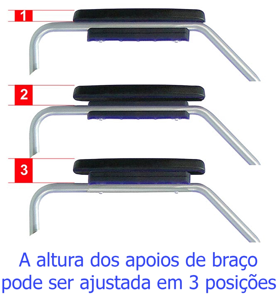 Cadeira de Rodas Dobravel Ajustavel Regulavel em Aluminio até 115 Kg Modelo Barcelona Praxis