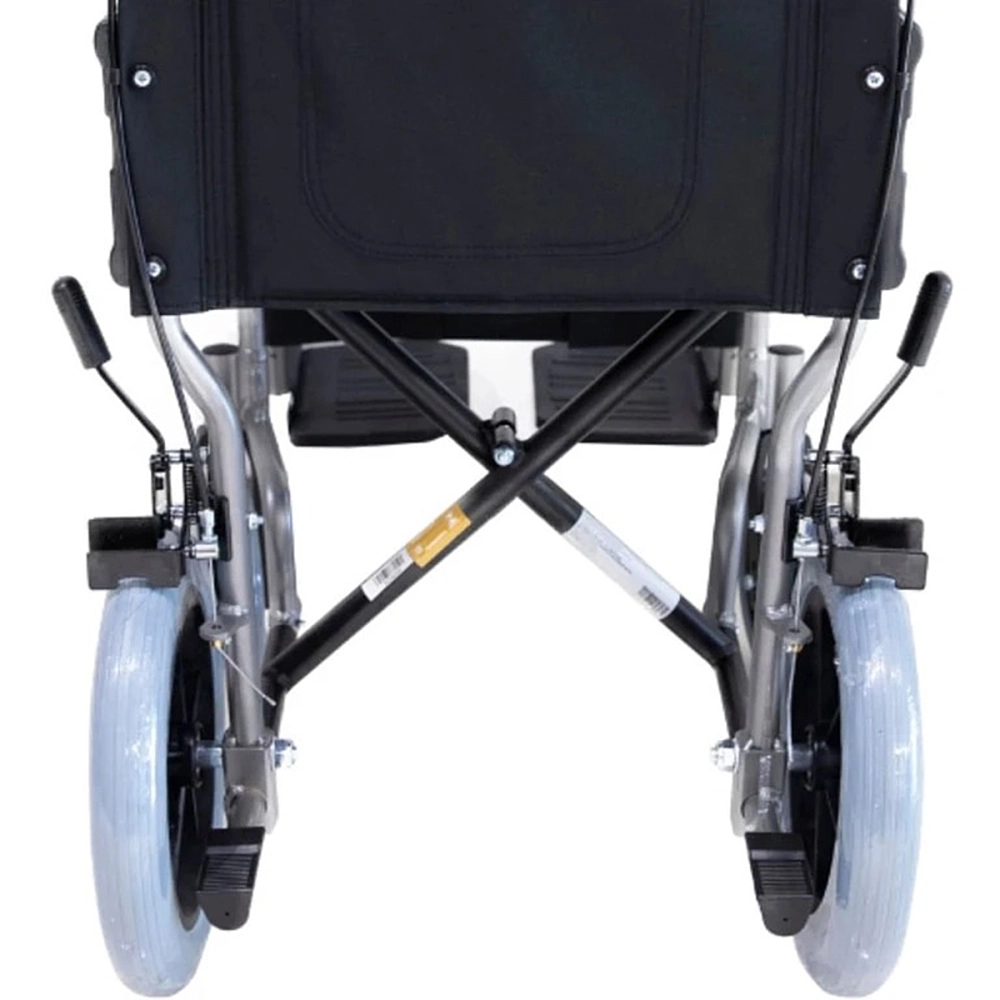 Cadeira De Rodas Manual Em Aluminio Dobravel Compacta Com Freio MBCR-2001D Capacidade De 100 Kg Assento Com Almofada 44 Cm Vibe Mobil