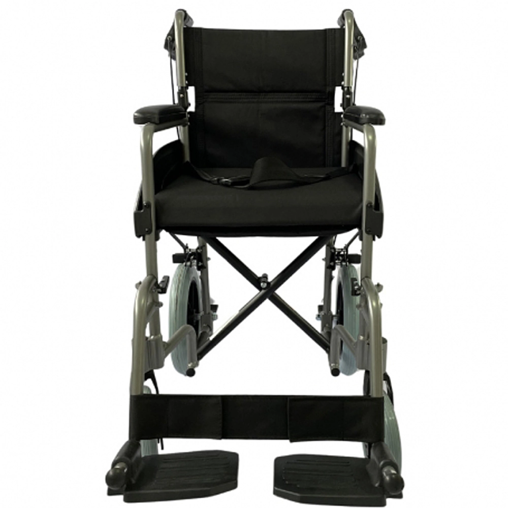 Cadeira De Rodas Manual Em Aluminio Dobravel Compacta Com Freio MBCR-2001D Capacidade De 100 Kg Assento Com Almofada 44 Cm Vibe Mobil