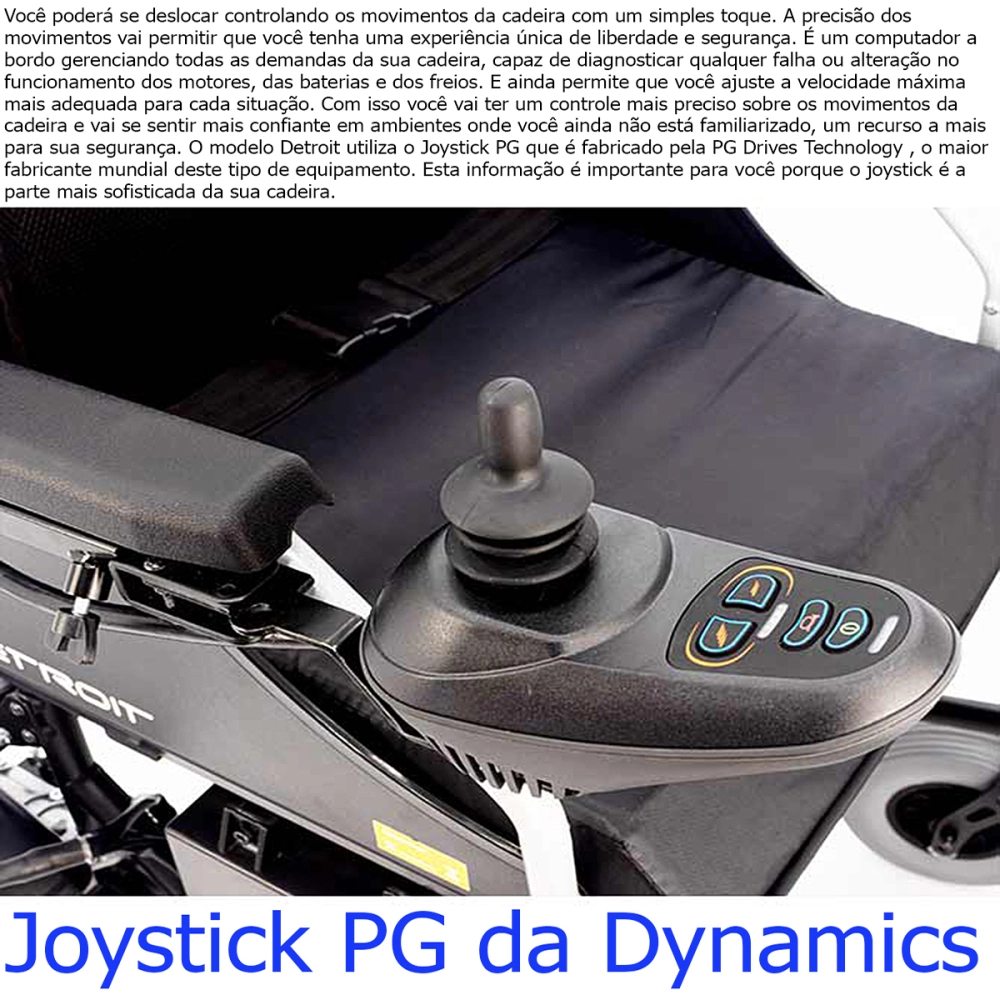 Cadeira de Rodas Motorizada Eletrica Dobravel em Aluminio Leve Compacta até 120kg Detroit Praxis