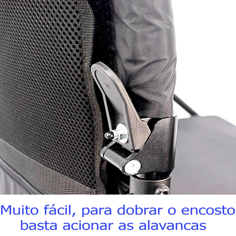 Cadeira de Rodas Motorizada Eletrica Dobravel em Aluminio Leve Compacta até 120kg Detroit Praxis