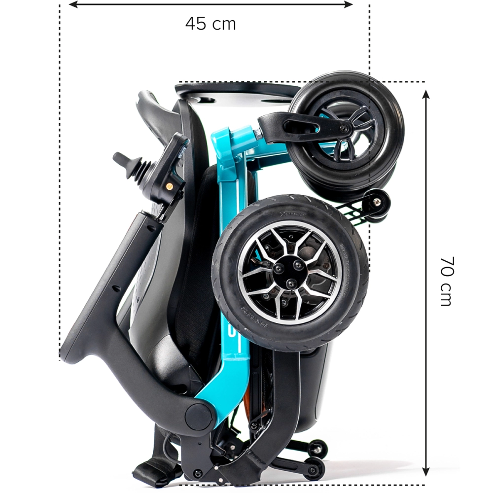 Cadeira de Rodas Motorizada Eletrica Dobravel Leve Compacta até 130kg Slim Power Lite