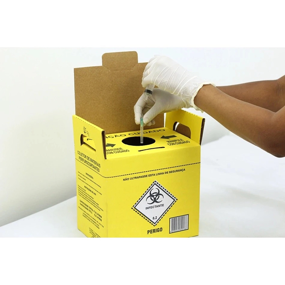 Caixa Coletora De Descarte Rígido Para Resíduos Materiais Perfuro Cortante Descarpack
