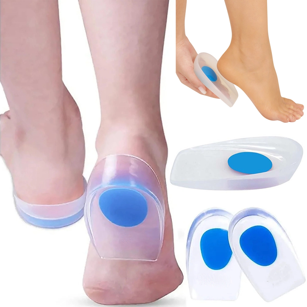 Calcanheira De Silicone Palmilha Calcanhar Ortopédica Gel Alivio Dor Fascite Plantar Esporão Calcaneo Ortho Pauher