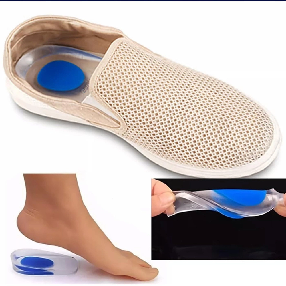 Calcanheira De Silicone Palmilha Calcanhar Ortopédica Gel Alivio Dor Fascite Plantar Esporão Calcaneo Ortho Pauher