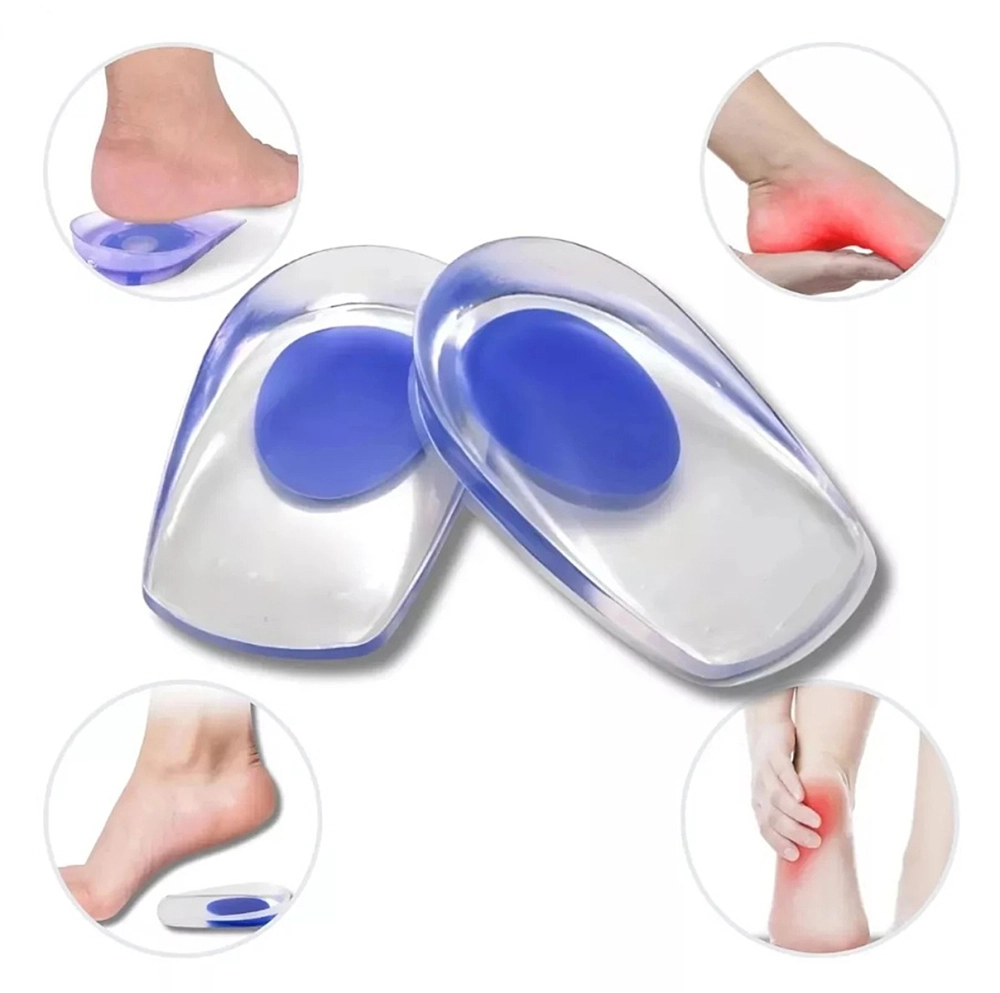 Calcanheira De Silicone Palmilha Calcanhar Ortopédica Gel Alivio Dor Fascite Plantar Esporão Calcaneo Ortho Pauher
