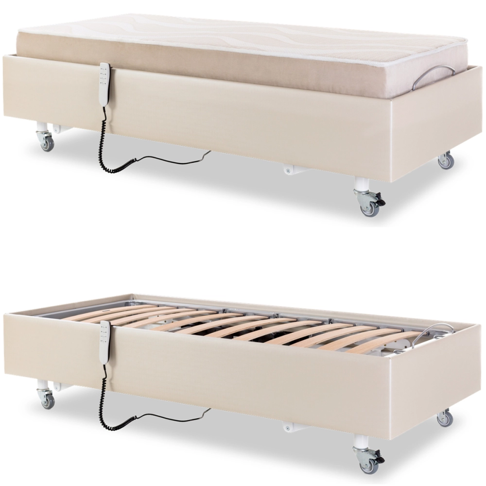 Cama Motorizada Eletrica Articulada Resistente Controle Remoto 2 Movimentos Comfort + Colchão Alta Qualidade Solteiro Espuma Macio 198 x 88 x 14 cm Life Pilati