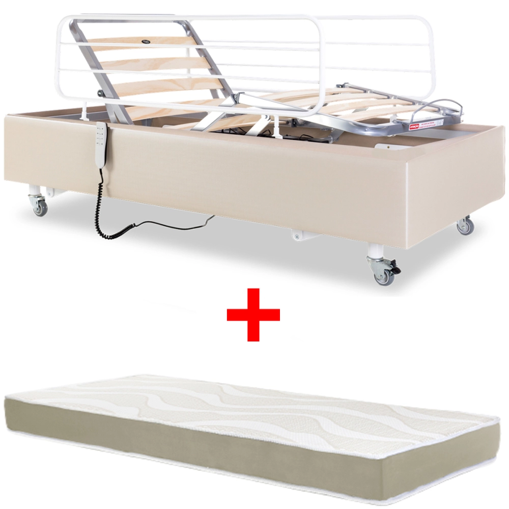 Cama Motorizada Eletrica Articulada Resistente Controle Remoto 2 Movimentos Comfort + Colchão Alta Qualidade Solteiro Espuma Macio 198 x 88 x 14 cm Life Pilati