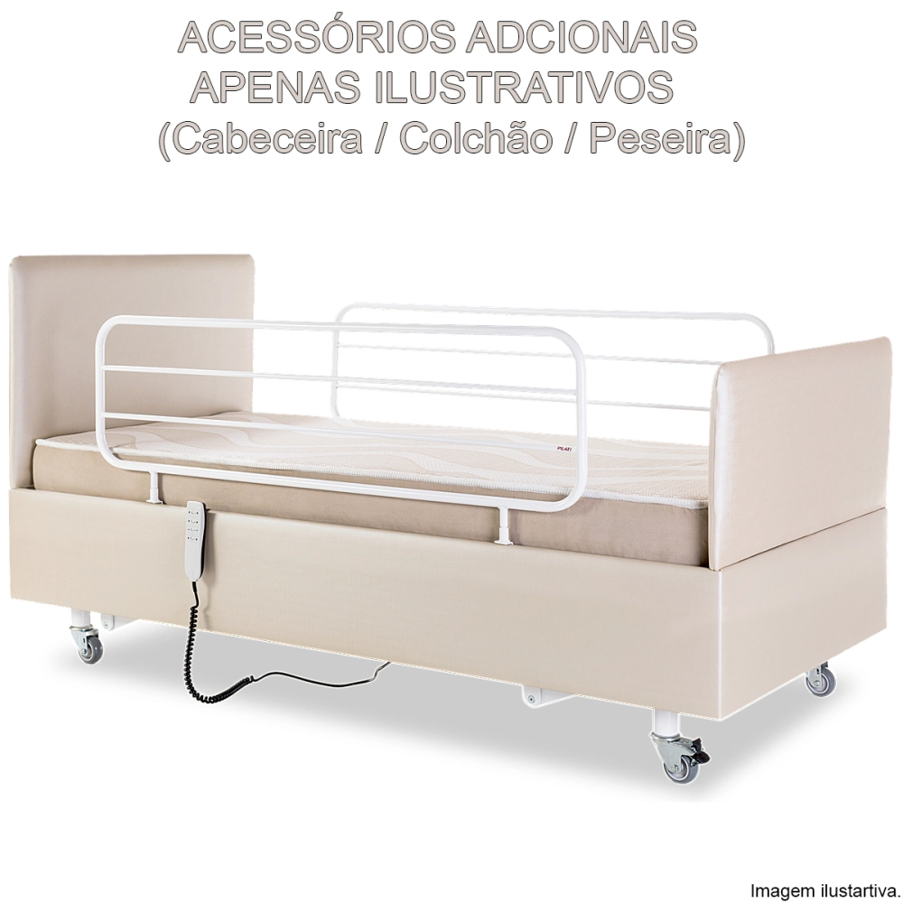 Cama Motorizada Eletrica Articulada Resistente Controle Remoto 2 Movimentos sem Colchão Comfort Pilati
