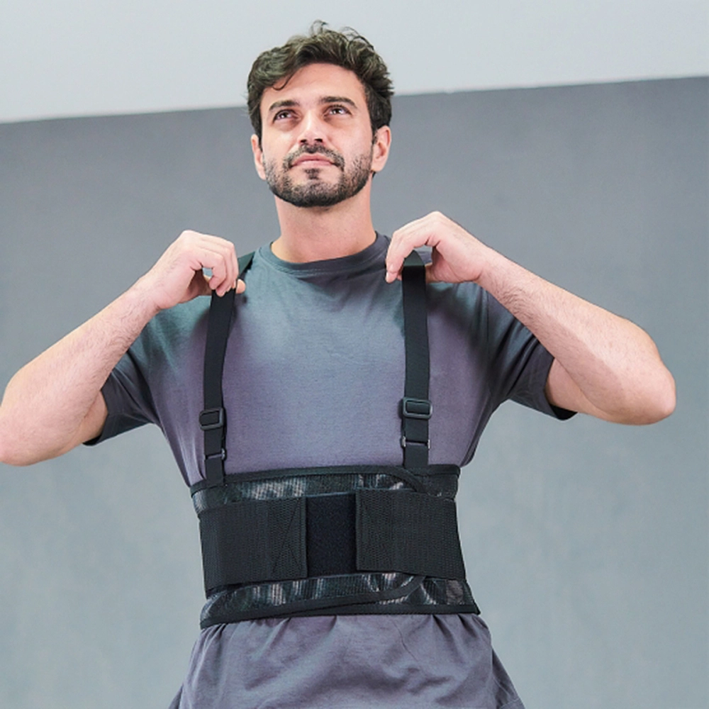 Cinta Elástica Ajustável Protetora Para Costas Coluna Lombar Cintura Postura Abdominal Com Suspensório KSN061 Kestal
