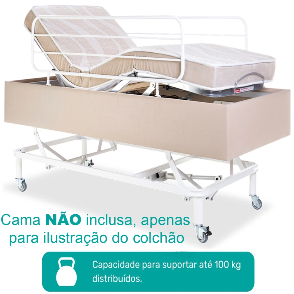 Colchão Alta Qualidade Solteiro Espuma Macio 198x88x14 cm Life Pilati