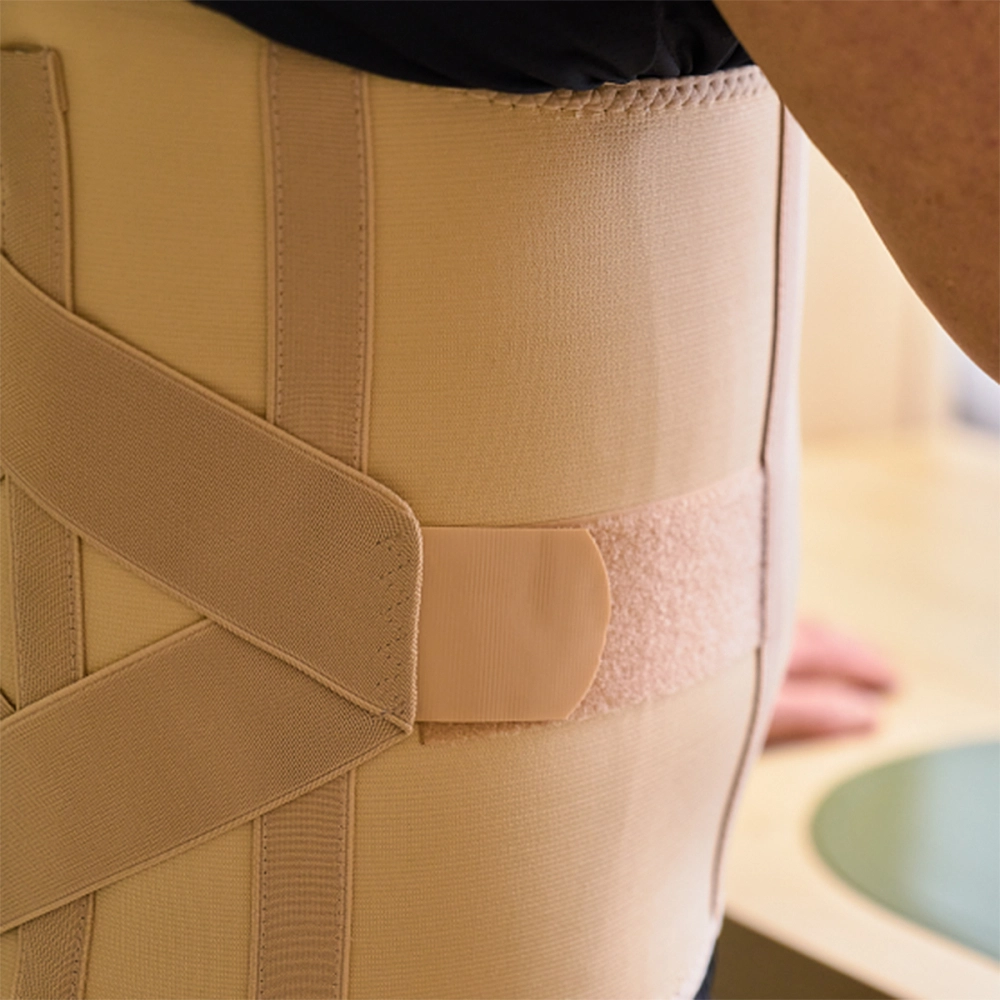 Colete Cinta Longo Alto Tipo Putti Ortopedico Estabilizador Da Coluna Lombar Com Ajuste Elastico Para Correçao Postural Haste Felxivel  KSO106 Kestal 