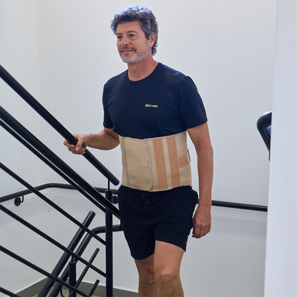 Colete Cinta Longo Alto Tipo Putti Ortopedico Estabilizador Da Coluna Lombar Com Ajuste Elastico Para Correçao Postural Haste Felxivel  KSO106 Kestal 