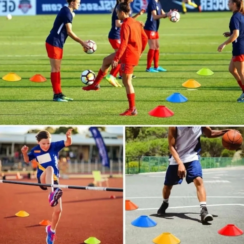 Cone Disco Tartaruga Chapéu Chines Demarcatório De Plástico Flexível Esportivo PVC Para Exercícios Atividades Físicas Treinamento Funcional ALUX Pro Sports 