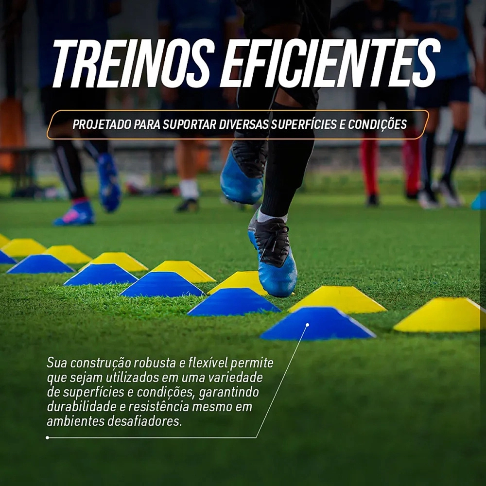 Cone Disco Tartaruga Chapéu Chines Demarcatório De Plástico Flexível Esportivo PVC Para Exercícios Atividades Físicas Treinamento Funcional ALUX Pro Sports 